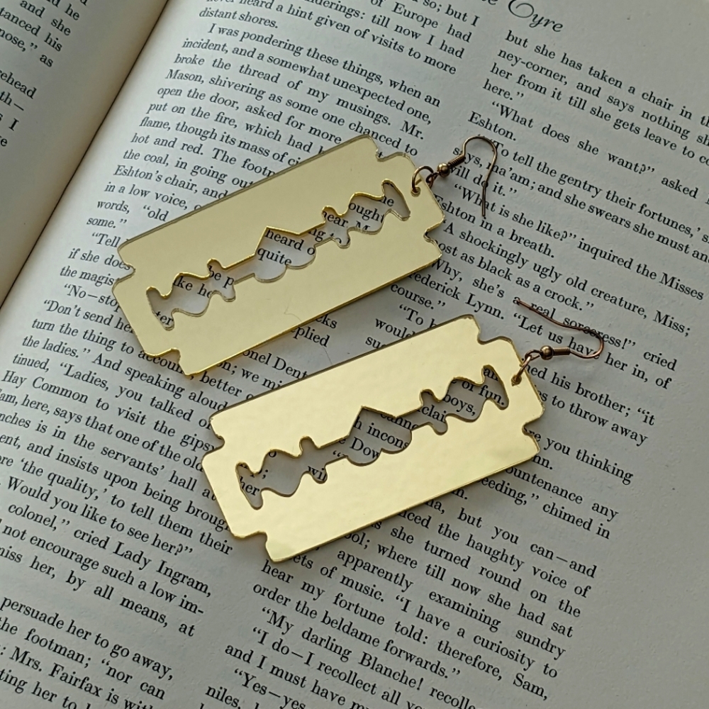 Razor Blade Earrings